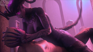 Девушки из 3д хентая сосут члены и трахаются с монстрами